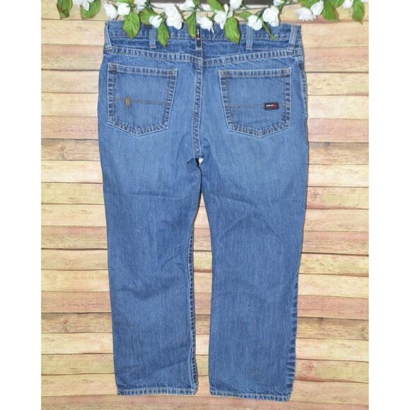 Ariat Work Men's 40x30 Flame Resistant Relaxed Bootcut Western Jeans Cat 2 Denim - Picture 4 of 10